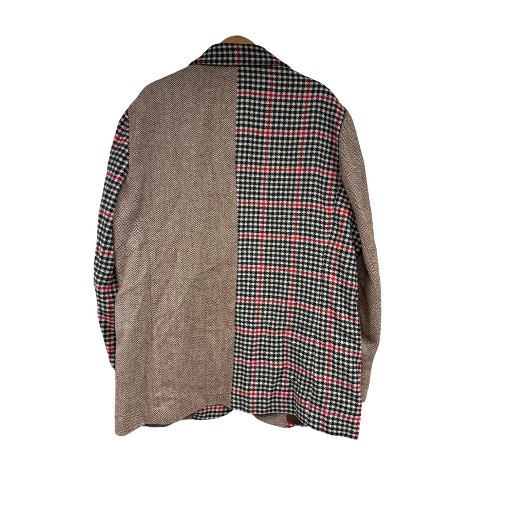Rowing Blazers x Target Mens Patchwork Suit XL Herringbone Plaid Brown Red 2pc - Picture 5 of 15